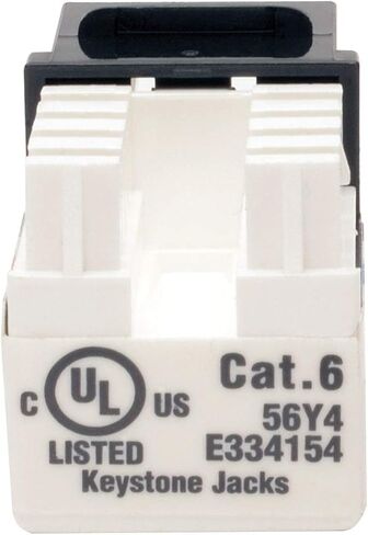 TRIPP LITE Cat6 Cat5e 110 Style Punch Down Keystone Jack, Black, 10-Pack (N238-010-BK) in Saudi Arabia