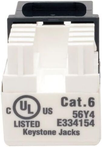 TRIPP LITE Cat6 Cat5e 110 Style Punch Down Keystone Jack, Black, 10-Pack (N238-010-BK) in Saudi Arabia