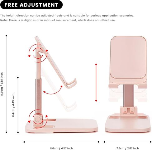 Folding Mobile Phone Bracket Stand, Portable Mobile Calling Device Holder Supports up to 12 inch Devices in Saudi Arabia