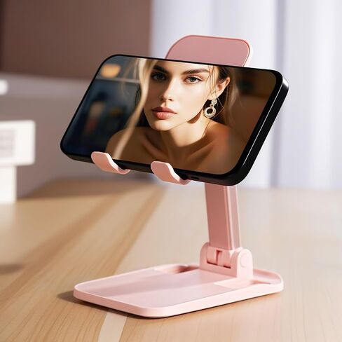 Folding Mobile Phone Bracket Stand, Portable Mobile Calling Device Holder Supports up to 12 inch Devices in Saudi Arabia