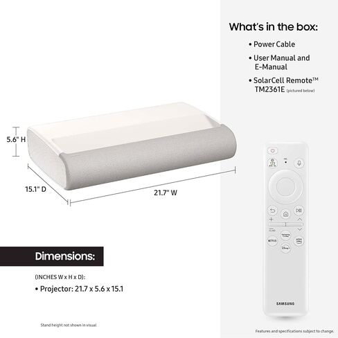 SAMSUNG 130-Inch Class LPU9D Series The Premiere Ultra Short Throw 4K AI Smart TV Triple Laser Projector for Home Theater w/ Gaming Hub, Vision Boost, Alexa Built-In, SP-LPU9DSA, 2024 (Renewed) in Saudi Arabia