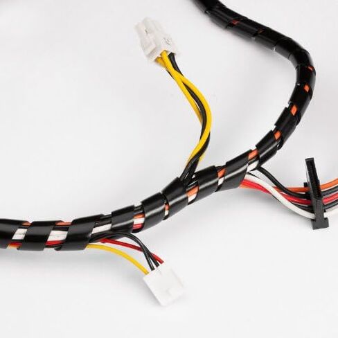 SHW-12-BK Spiral Harness Wrap, 0.472" Outside Diameter, 33', Black in Saudi Arabia