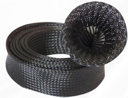 10ft - 1/2 inch Cord Protector Wire Tubing Cable Sleeve Split Sleeving for USB Cable, Power Cord, Audio Video Cable etc.Nylon Braided Wire Tube,Self-Winding Wire Management Tube in Saudi Arabia