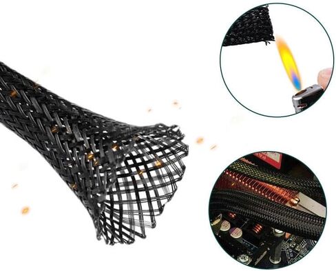 10ft - 1/2 inch Cord Protector Wire Tubing Cable Sleeve Split Sleeving for USB Cable, Power Cord, Audio Video Cable etc.Nylon Braided Wire Tube,Self-Winding Wire Management Tube in Saudi Arabia