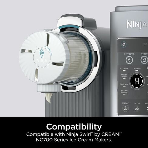 مكبرات الصوت البديلة وأغطية السيليكون (4 عبوات) - متوافقة مع Ninja Swirl Creami NC700 Series Maker ، خالية من BPA ، آمنة غسالة الصحون (4pc （رمادي ، أزرق ، أخضر ، وردي） (غلاف الغبار/المقبض)) in Kuwait