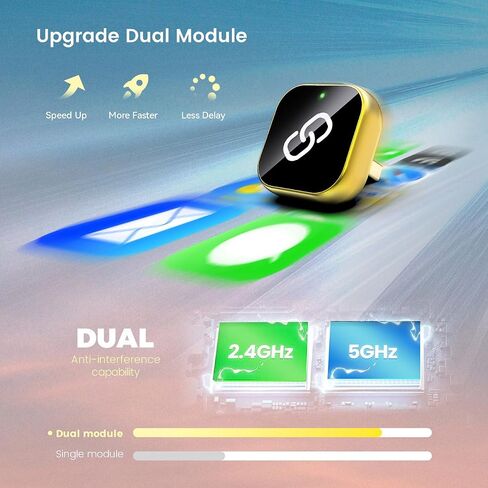 محول CarPlay اللاسلكي ، 2025 محول CarPlay اللاسلكي لـ iPhone ، ترقية ستيريو السيارة من Wired إلى بدون سلك ، وتوصيل ولعب ، لـ iOS10 أو أعلى (أسود) in Kuwait