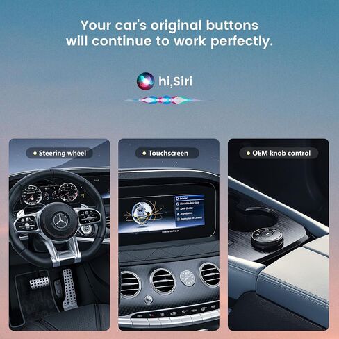 محول CarPlay اللاسلكي ، 2025 محول CarPlay اللاسلكي لـ iPhone ، ترقية ستيريو السيارة من Wired إلى بدون سلك ، وتوصيل ولعب ، لـ iOS10 أو أعلى (أسود) in Kuwait