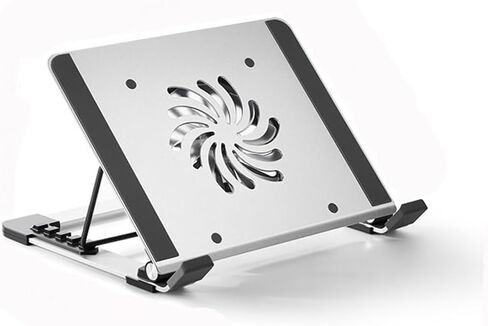 تبريد الكمبيوتر المحمول الصامت مروحة الألومنيوم سبيكة القاعدة الرفع ثلاثي الأبعاد على سطح المكتب السطح المكتبي (أبيض-فاكهة الخوخ 5) in Kuwait