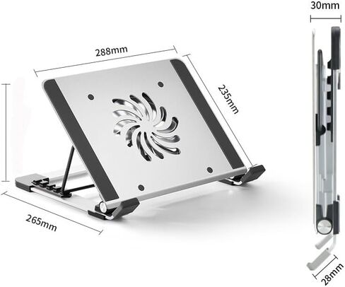تبريد الكمبيوتر المحمول الصامت مروحة الألومنيوم سبيكة القاعدة الرفع ثلاثي الأبعاد على سطح المكتب السطح المكتبي (أبيض-فاكهة الخوخ 5) in Kuwait