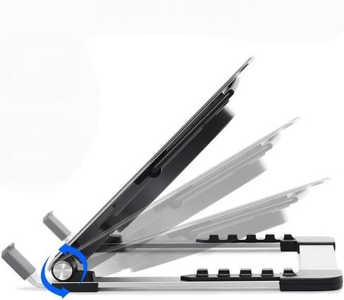 تبريد الكمبيوتر المحمول الصامت مروحة الألومنيوم سبيكة القاعدة الرفع ثلاثي الأبعاد على سطح المكتب السطح المكتبي (أبيض-فاكهة الخوخ 5) in Kuwait