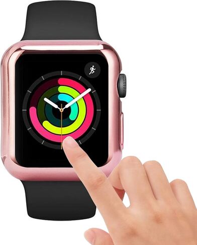 8 حزمة 44 مم مراقبة مع غطاء محامي شاشة TPU Clear HD Clear TPU Clear متمثل مع Apple Watch Series 4/5/6/SE (Clear+Black+Gold+Rose Gold+Red+Green+Silver) in Kuwait