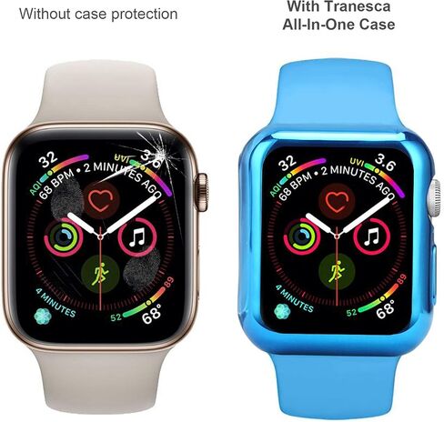 8 حزمة 44 مم مراقبة مع غطاء محامي شاشة TPU Clear HD Clear TPU Clear متمثل مع Apple Watch Series 4/5/6/SE (Clear+Black+Gold+Rose Gold+Red+Green+Silver) in Kuwait