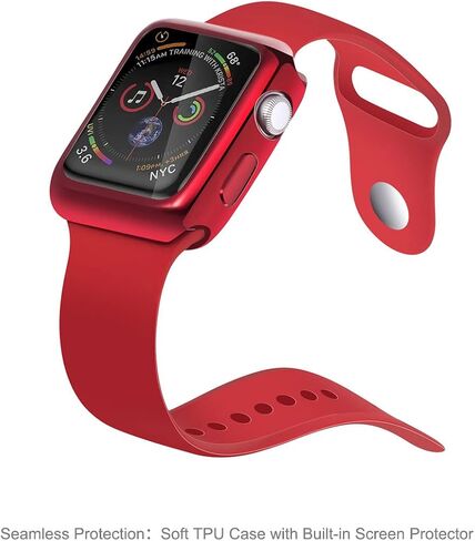 8 حزمة 44 مم مراقبة مع غطاء محامي شاشة TPU Clear HD Clear TPU Clear متمثل مع Apple Watch Series 4/5/6/SE (Clear+Black+Gold+Rose Gold+Red+Green+Silver) in Kuwait