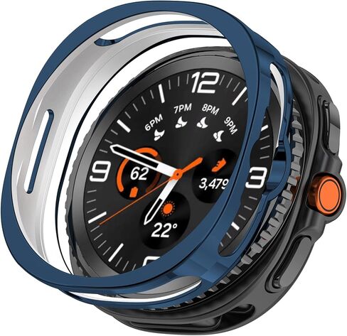 مخصص لـ Samsung Galaxy Watch 8 Classic Cover ، Fltra-TPU Pumper Frame Smartwatch Protection Case Proof for Samsung Galaxy Watch 8 Classic (No Screen (Gold) in Kuwait