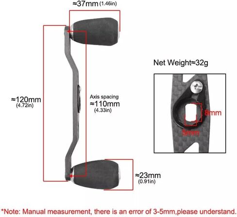 EVA Carbon Fiber Baitcaster Reel Handle Compatible with TATULA ZILLION HLC R CT HD SV TWS in Saudi Arabia