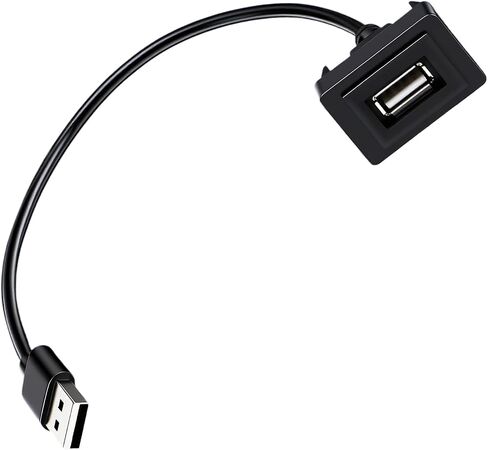 34mm × 23mm Male to Female USB Cable Adapter, Car Charger Flush Mount USB Port, Panel Extension Cable Adapter Compatible with Toyota Corolla Highlander Camry Vios RAV4 in Saudi Arabia