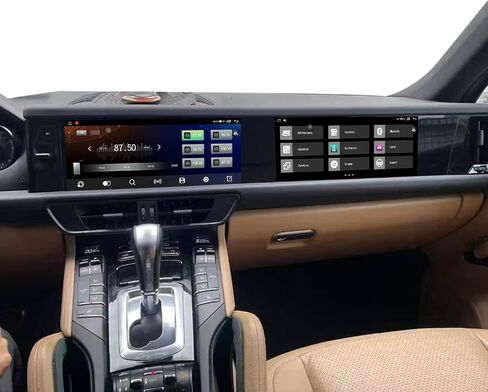 12.3 "شاشة مزدوجة شاشة Android Car Stereo لـ Porsche Cayenne 2011-2017 وحدة تنقل GPS Plavigation Head Player Multimedia Screen Multimedia (8-256 جيجا بايت) in Kuwait