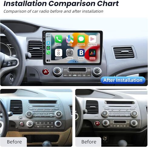 4 Core+64g Rom Car Radio Stereo for Honda Civic 2006 2007-2011: Android Car Radio مع 10.1 inch 1280x800 HD Touch Screen in Kuwait