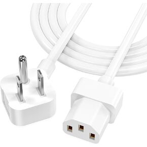 AGVEE 10ft AC Power Cord, 3-Prong Angled L-Shaped ETL Listed 18AWG in Kuwait