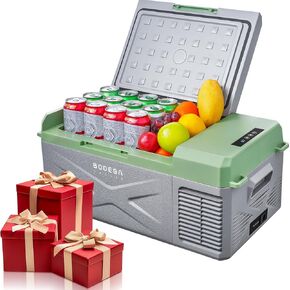 ثلاجة BODEGACOOLER 12 فولت، فريزر محمول سعة 10 كوارت، ثلاجة سيارة صغيرة -4 ℉-68 ℉، مبرد سيارة كهربائية 12/24 فولت DC100-240 فولت تيار متردد للخارج، عربة سكن متنقلة، التخييم، السفر، المركبات، الاستخدام المنزلي in Kuwait