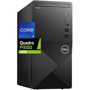 Dell Vostro 3910 Tower Desktop Computer, Intel Core i9-12900K, 32GB RAM, 1TB NVMe SSD, Nvidia Quadro P1000 4GB, Wi-Fi, BT, Windows 11 Pro, Black in Saudi Arabia