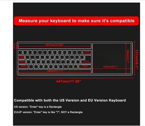 Desktop Computer Keyboard Cover Skin for PC 104/107 Keys Standard Keyboard, Anti Dust Waterproof Keyboard Protector Skin (Clear) in Saudi Arabia