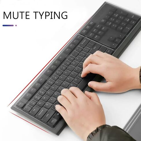Desktop Computer Keyboard Cover Skin for PC 104/107 Keys Standard Keyboard, Anti Dust Waterproof Keyboard Protector Skin (Clear) in Saudi Arabia