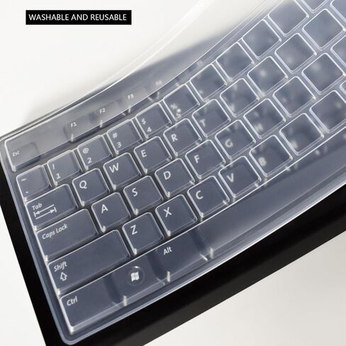 Desktop Computer Keyboard Cover Skin for PC 104/107 Keys Standard Keyboard, Anti Dust Waterproof Keyboard Protector Skin (Clear) in Saudi Arabia