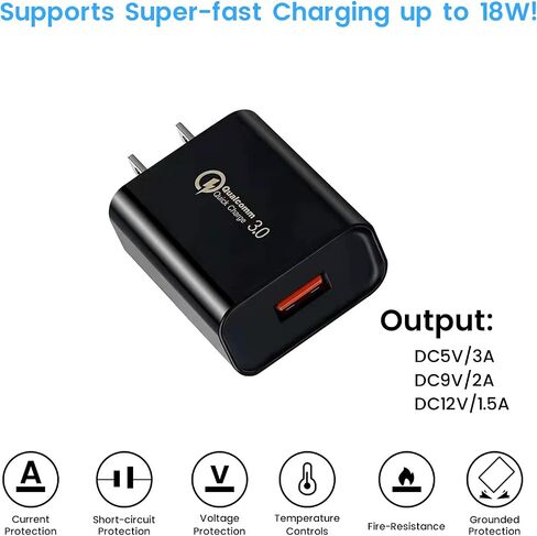 Charger for DJI Neo, Mini 4K, Mini 2 SE, Mini 3 Pro, Mini 4 Pro, Air 2S, Avata, Mavic Drones, 3-in-1 USB Type C 3A Fast Charging Cable with 18W Adapter for DJI FPV Accessories, 4ft Long in Kuwait