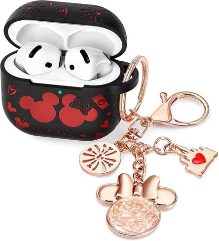 (with Cute Keychain) Girovo Compatible with Apple Airpods 4 Case 2024 Women in Kuwait