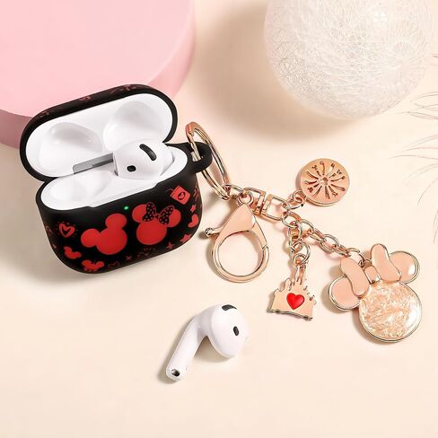 (with Cute Keychain) Girovo Compatible with Apple Airpods 4 Case 2024 Women in Kuwait