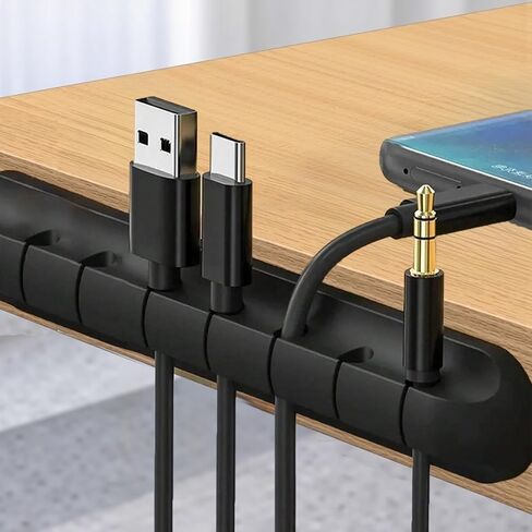 7clips Silicone Cable Clips - Cord Organizer & Winder for USB Chargers, Mouse, Keyboard - Desk Wire Management System - Reusable in Saudi Arabia
