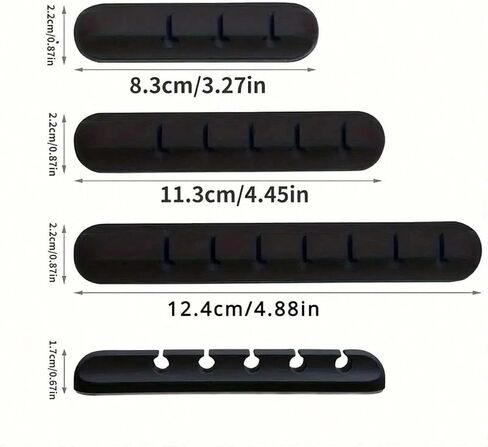 7clips Silicone Cable Clips - Cord Organizer & Winder for USB Chargers, Mouse, Keyboard - Desk Wire Management System - Reusable in Saudi Arabia
