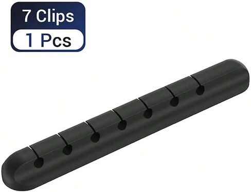 7clips Silicone Cable Clips - Cord Organizer & Winder for USB Chargers, Mouse, Keyboard - Desk Wire Management System - Reusable in Saudi Arabia