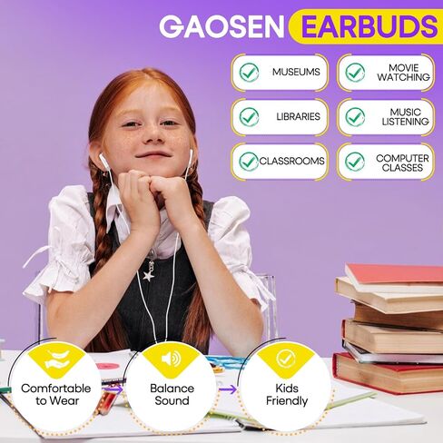 50 Pack Bulk Kids Earbuds for School Classroom, Multi Colored Student Wired Headphones with 3.5 mm Jack in Ear Earphones for Computer Chromebook Laptop PC(GS01, 50 Mixed) in Saudi Arabia