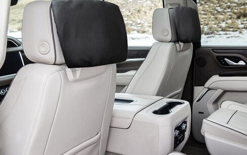 Premium Leather Screen Protectors for 2021-2025 Chevy Tahoe/Suburban & GMC Yukon | 2-Pack Luxury Shockproof Covers | Elastic Strap Design, Effortless Fit in Saudi Arabia
