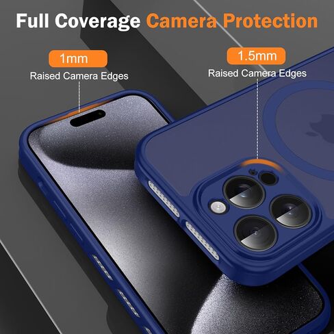 أقوى مغناطيسي لـ iPhone 15 Pro Max Case ، إطار تبديد الحرارة ، متوافق مع Magsafe ، وحماية الكاميرا ، وغطاء واقٍ غير لامع في iPhone 15 Pro Max 6.7 بوصة ، والرمادي in Kuwait