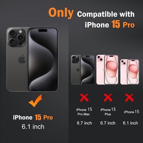 أقوى مغناطيسي لـ iPhone 15 Pro Max Case ، إطار تبديد الحرارة ، متوافق مع Magsafe ، وحماية الكاميرا ، وغطاء واقٍ غير لامع في iPhone 15 Pro Max 6.7 بوصة ، والرمادي in Kuwait