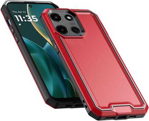 for Motorola Moto G Stylus 5G 2025 XT2517 Exquisite Hybrid Cover Phone Case + Extreme Band (Red) in Kuwait