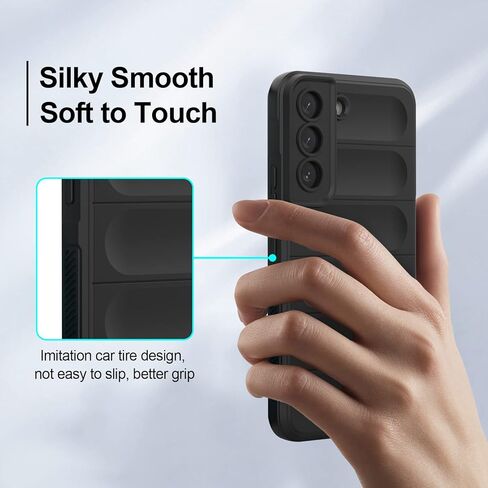 Silicone Case for Xiaomi Poco X7 pro, Anti-Scratch Microfiber Lining, Shockproof Case with Camera Protection, Black in Saudi Arabia