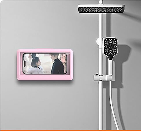 Yikangheng Bathroom Phone Acage مقاوم للماء ، 7.5 في x 4.3 في بلاستيك وردي 360 درجة قابلة للدوار. in Saudi Arabia
