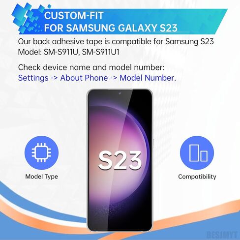 3PCS Battery Door Cover Adhesive Tape for Samsung Galaxy S23 Back Cover Sticker Adhesive Tape Glue Replacement for samsungs23 SM-S911U SM-S911U1 in Saudi Arabia