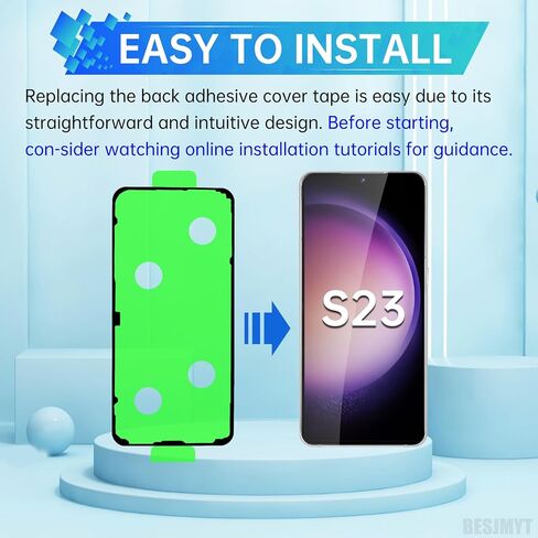 3PCS Battery Door Cover Adhesive Tape for Samsung Galaxy S23 Back Cover Sticker Adhesive Tape Glue Replacement for samsungs23 SM-S911U SM-S911U1 in Saudi Arabia