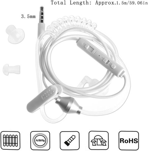 3.5mm in-Ear Anti-Radiation Earphone Air Spring Duct with Mic for Smart Phone in Saudi Arabia