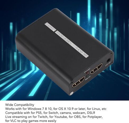 صوت بطاقة الالتقاط فيديو SOUND USB 3.0 4K HD Multimedia Interface Loop Out Video Capture Recorder for Switch Camera PC in Saudi Arabia