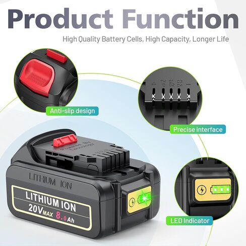 Battery Adapter DCA1820 for Dewalt 18V Tools, Convert 20V Lithium Battery DCB200 DCB201 DCB203 DCB204 DCB205 DCB206 to 18V NiCad NiMh DC9096 DW9096 DC9098 Battery in Saudi Arabia