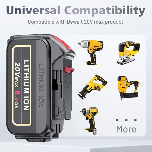 Battery Adapter DCA1820 for Dewalt 18V Tools, Convert 20V Lithium Battery DCB200 DCB201 DCB203 DCB204 DCB205 DCB206 to 18V NiCad NiMh DC9096 DW9096 DC9098 Battery in Saudi Arabia
