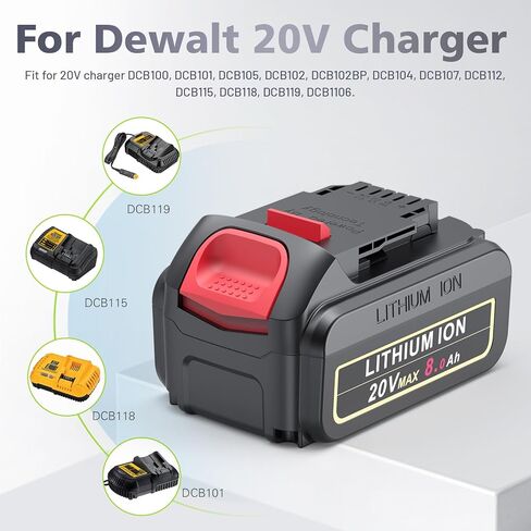 Battery Adapter DCA1820 for Dewalt 18V Tools, Convert 20V Lithium Battery DCB200 DCB201 DCB203 DCB204 DCB205 DCB206 to 18V NiCad NiMh DC9096 DW9096 DC9098 Battery in Saudi Arabia