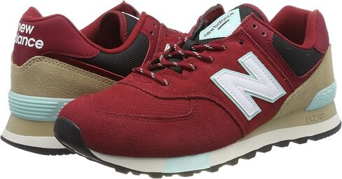 New Balance mens Iconic 574 V2 Sneaker, Team Red/Wave, 13 Wide US in Saudi Arabia