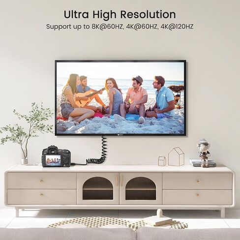 8K HDMI 2.1 كابل ملفوف 1-4ft ، 8K@60fps 4k@120fps 48gbps Ultra Hide HDMI النوع من الحبل المضفر لـ Atomos Ninja v V+ Shogun Ultra ، Sony A7S III/A1/FX3/FX6 ، Panasonic GH5 ، Canon EOS R5 C ، Nikon Z93 in Saudi Arabia